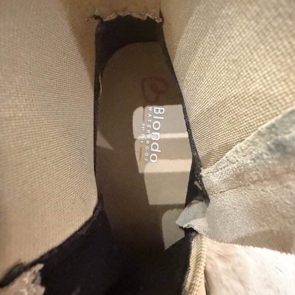 EUC Blondo Dahlia Waterproof Bootie Sand Suede 7.5 - Picture 10 of 14